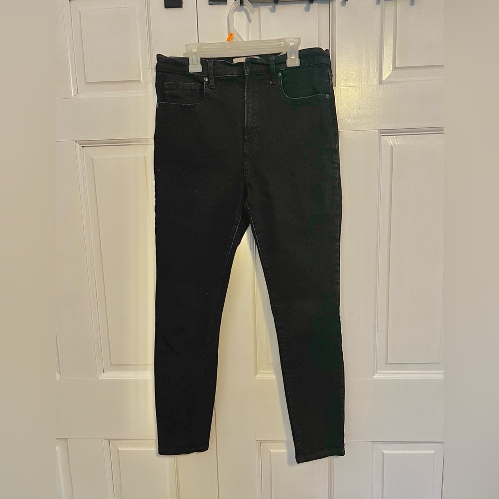 Everlane High-Rise Black Distressed Skinny Jeans Women’s 31 Regular